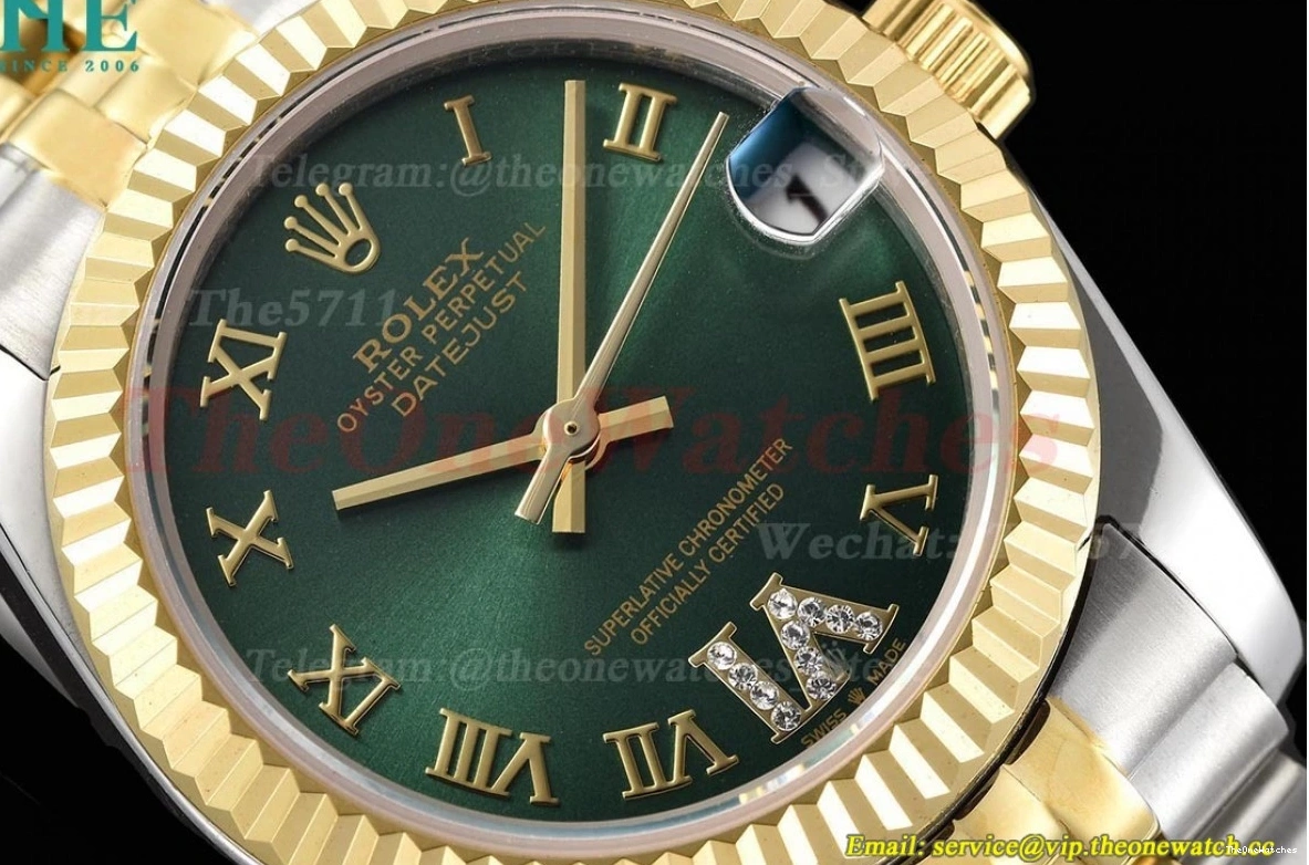 Rmn YG Green SS MY8215 31mm Datejust 278273 GDF 0316